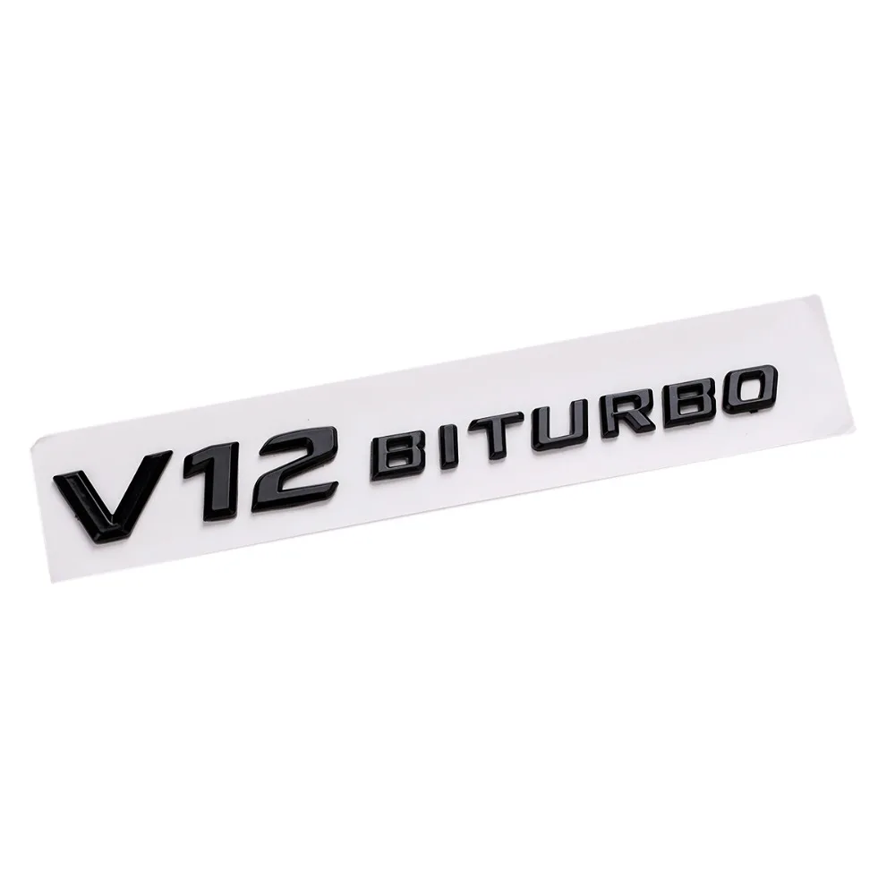 3d эмблема для логотипа модели V12 BITURBO значок на заднюю сторону стикер стайлинга