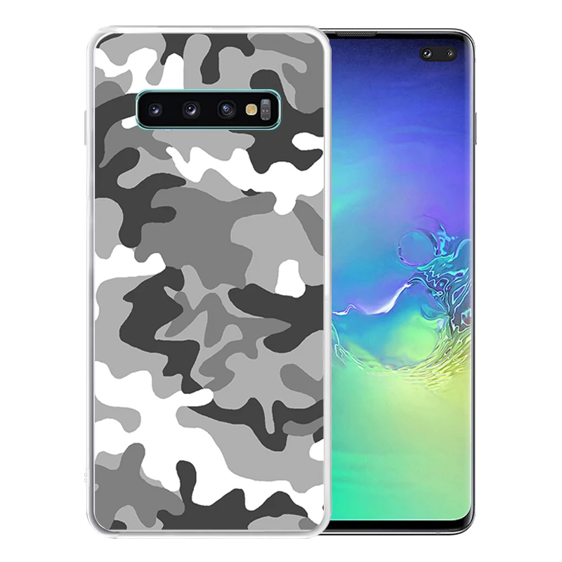 Soft Silicone Clear TPU Case for Samsung Galaxy S11 S10 Plus S10E S9 S8 S6 S7 Edge Durable Camouflage Leopard Cover | Мобильные
