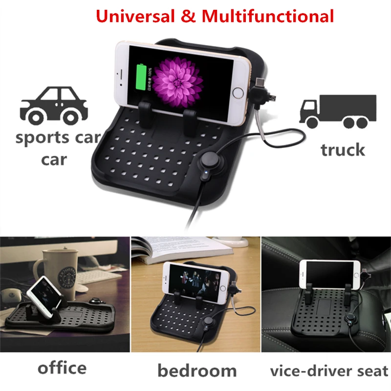 Силиконовый держатель для телефона с usb зарядкой IOS/Android/type C Магнитный кабель Chagring