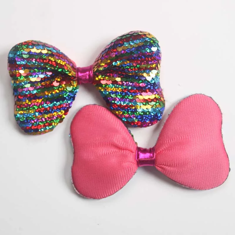

NEW Arrival 24pcs/lot 5inch Sequin Bows Hair Bows Without Clip for Kids Hair Accessories hairpins Children Hair Acessories