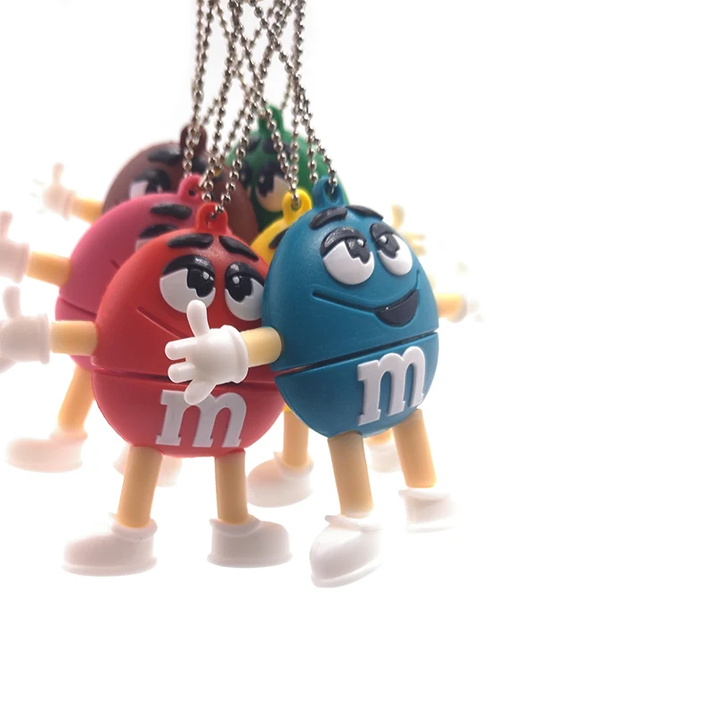 USB флеш-накопитель с героями мультфильмов М Шоколадные Бобы, 4 ГБ, 8 ГБ, 16 ГБ, 32 ГБ, 64 ГБ, милая карта памяти, u-диск, креативный подарок, флешка