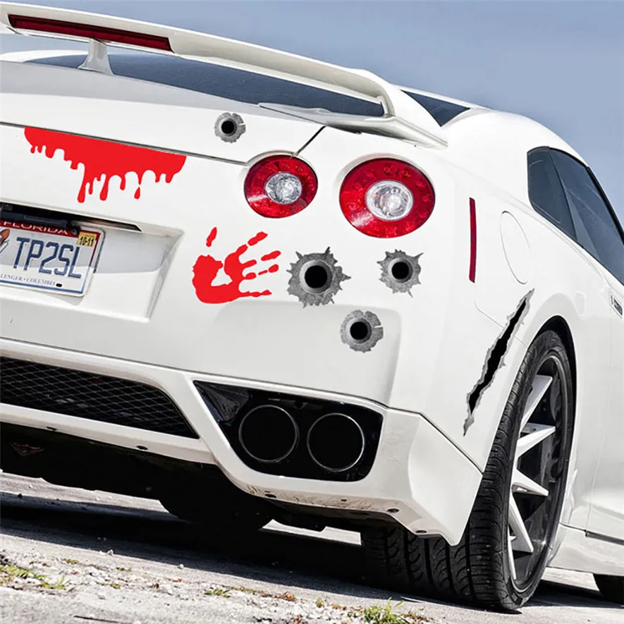 Reflective Creative Conversion Sticker Body Cover Scratches Bullet Holes l0322 | Car Stickers
