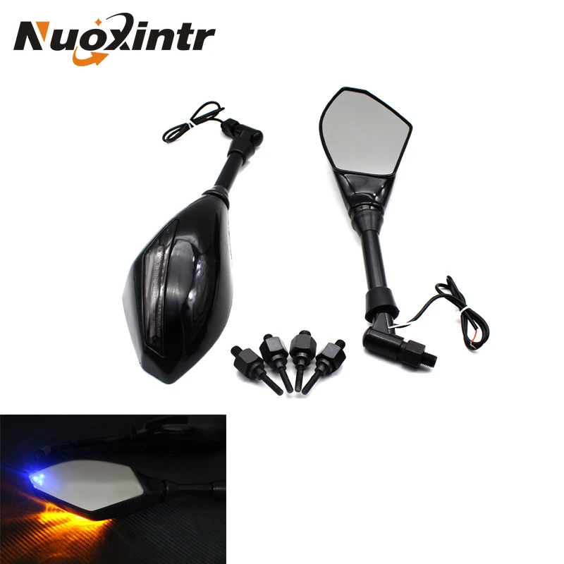 

LED Motorcycle Turn lights Side Mirrors For Yamaha fz1 fz6 xj6 ybr Suzuki bandit 650 600 1200 gsf sfv Ducati monster 600 750 900