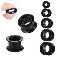 2pcslot hollow silicone flexible double flared flesh ear tunnel plugs gauge expander stretchers piercing jewelry 3mm 40mm