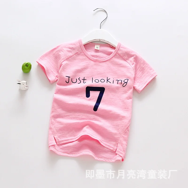 

Лидер продаж! 2019 летняя модная Высококачественная хлопковая футболка для девочек и мальчиков, мягкая удобная детская блузка, одежда, детска...