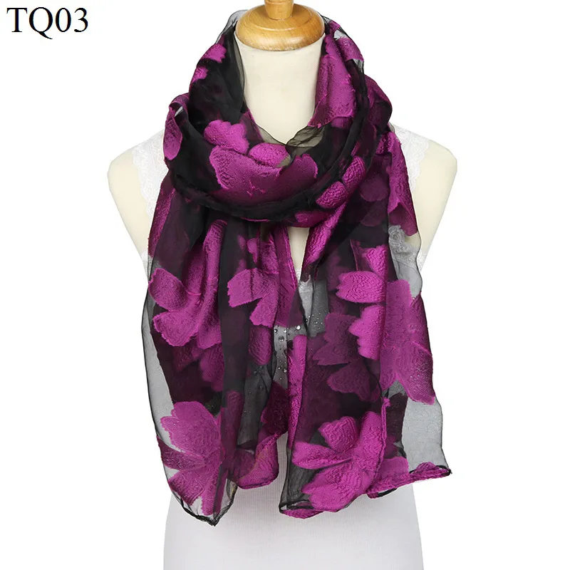 шарфы женские покрывало цветы шарф хомут шелковый платок женский платки