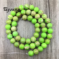 natural stone light green sea sediment imperial jaspers beadsemperor stone loose smooth round drilled beads for jewelry my0079
