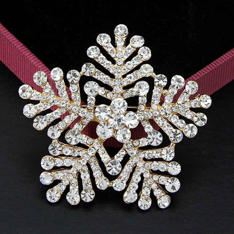 Рождественская брошь OneckOha разы Броши Снежинка булавка зимняя Бижутерия