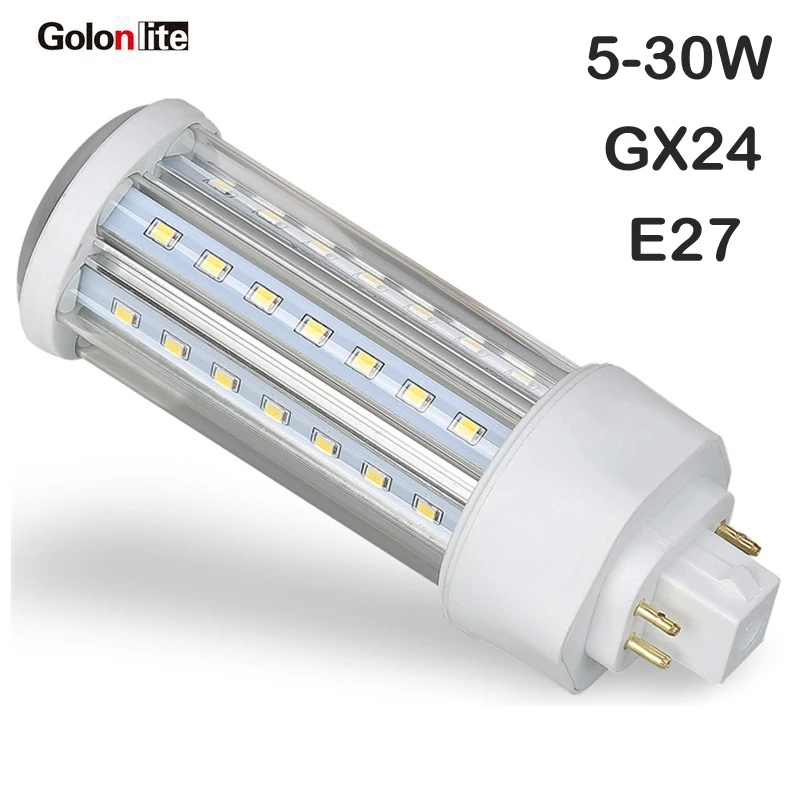 Golonlite светодиодный PL светильник лампочка E27 E26 G24 Gx24D Gx24Q 360 градусов PLC PLT лампа Ra80