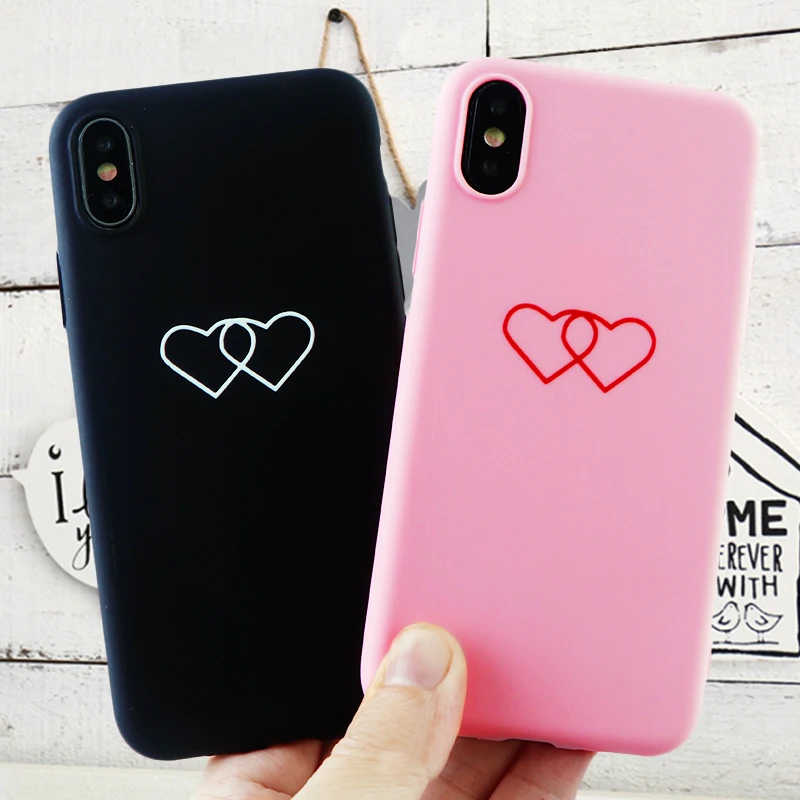 Модные чехлы для телефонов с сердечками IPhone X XS MAX XR 8 7 6 s Plus мягкий силиконовый