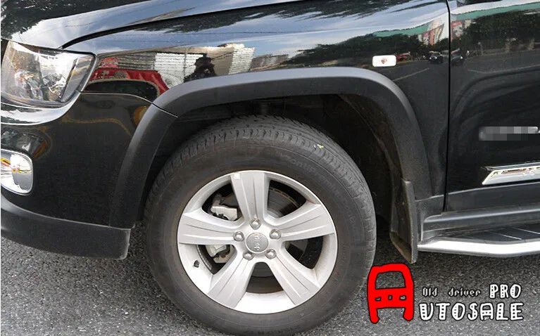Качество для Jeep Compass 2011 2015 черные накидки на крыло комплект удлинителей свод