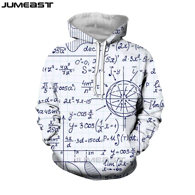 Толстовка с капюшоном Jumeast черно белая толстовка 3D принтом длинными рукавами в