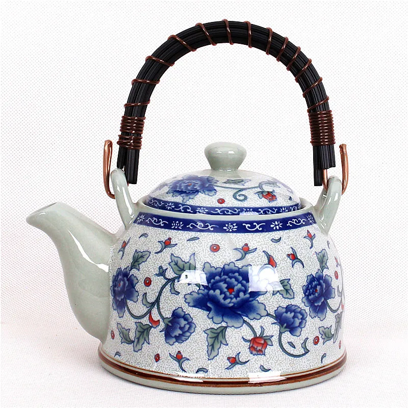 

Chinese blue and white porcelain teaware set ceramic household pot teacup tray Kungfu tea afternoon large capacity