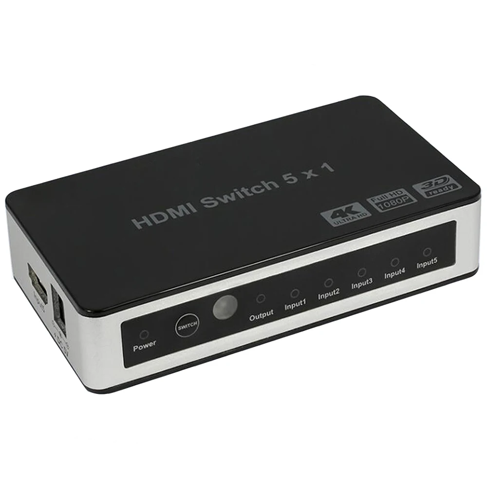 5 портовый HDMI коммутатор 4k с дистанционным в 1 выход 5X1 переключатель коробки для 4K