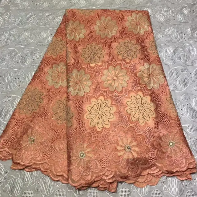 Blue French Lace Fabric for Wedding Dress 2019 High Quality African Fabrics with Beads Nigerian Swiss Voile | Аксессуары для