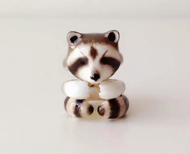 Новое эмалированное глазурованное изысканное кольцо CSxjd с милым медведем