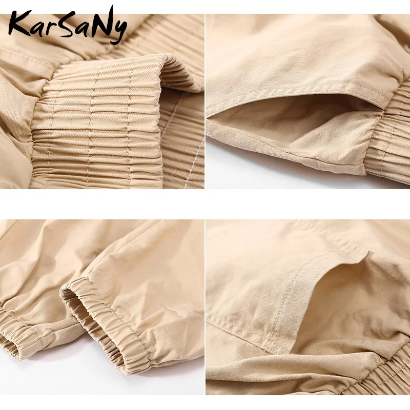KarSaNy/мешковатые брюки карго для женщин Pantalon Femme широкие белые женские Cargo