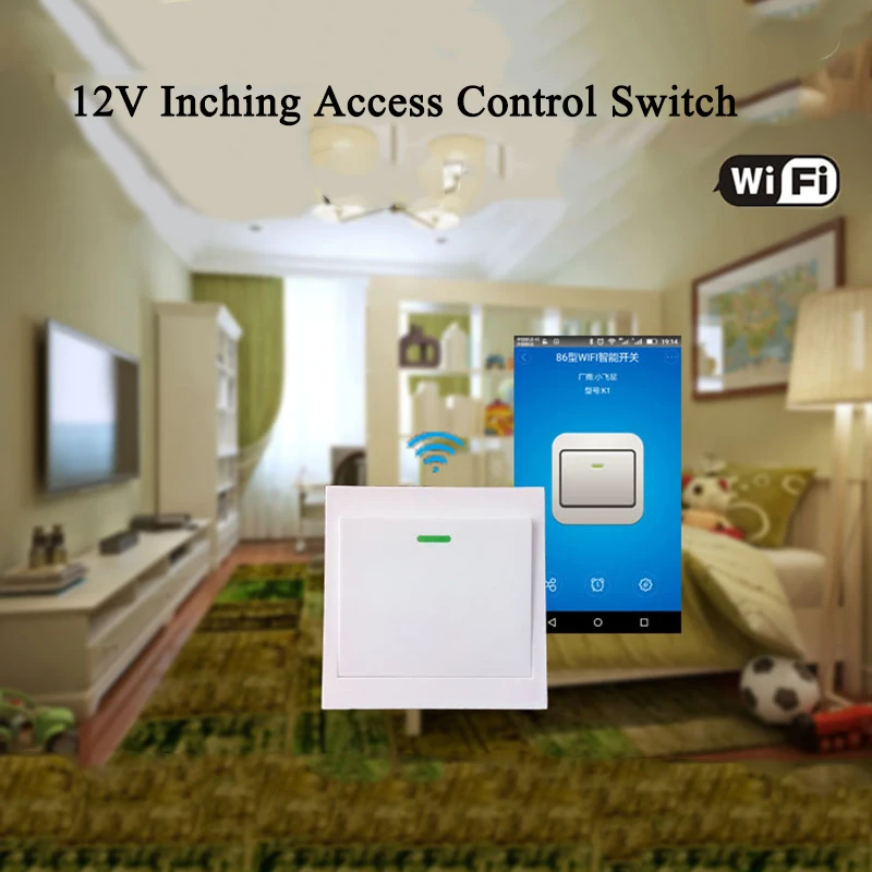 Sonoff 12 В Smart толчковой кнопочный переключатель Управление доступом Wi Fi таймер