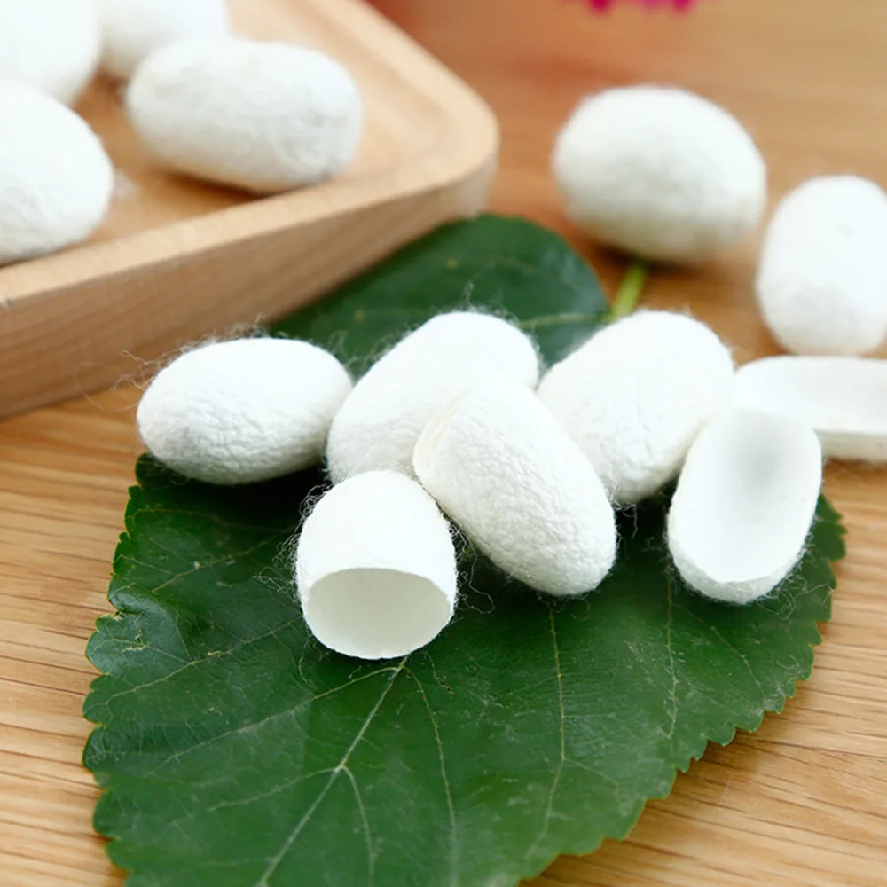 

30/90 Pcs Silkworm Ball Cleanser Natural Silkworm Cocoon Whitening Exfoliating Scrub to Blackheads Makeup Remover Scrub