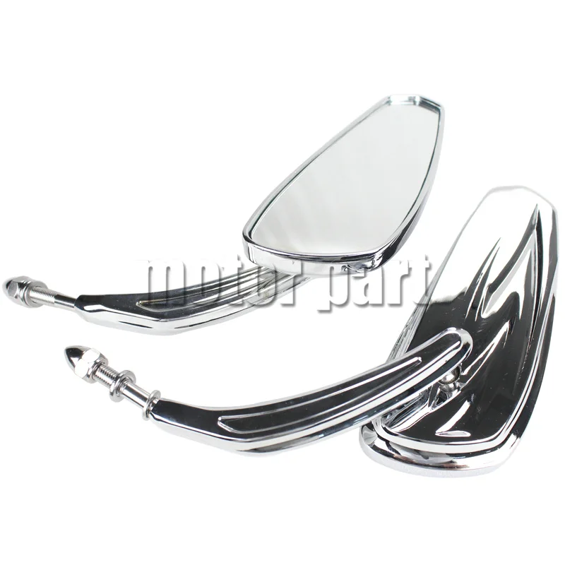 Chrome мотоциклетные боковые зеркала заднего вида для Harley Dyna Softail FLSTN Electra Glide Road King