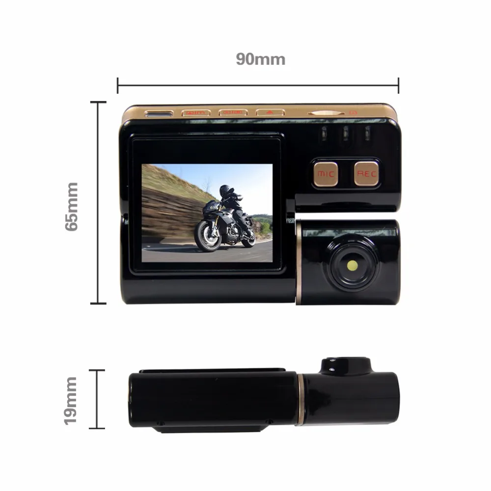 Sys C3 Водонепроницаемая камера для мотоцикла с двойным объективом