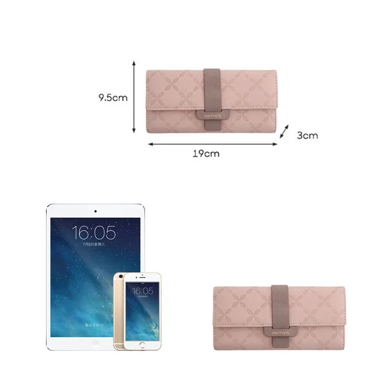 Женский кошелек PurseThree Folds портативный многофункциональный длинный сменный хит