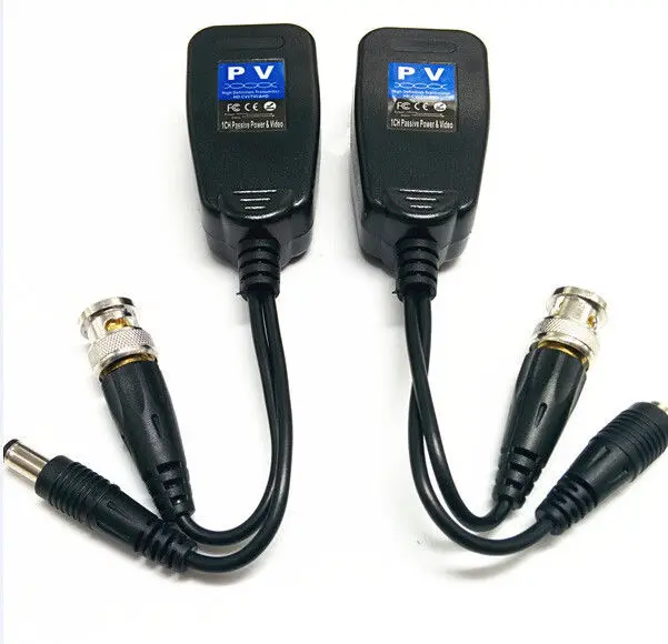 Коаксиальная камера видеонаблюдения BNC приемопередатчик питания для CAT5e 6 RJ45