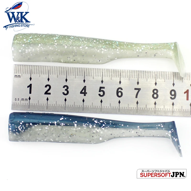 Freshwater Fishing Lures 8 Colors-Sale Soft Fishing Lure PVC Bait Silicone Lure Super Vinyl VS Black Minnow Shad Lure 3pc 9cm