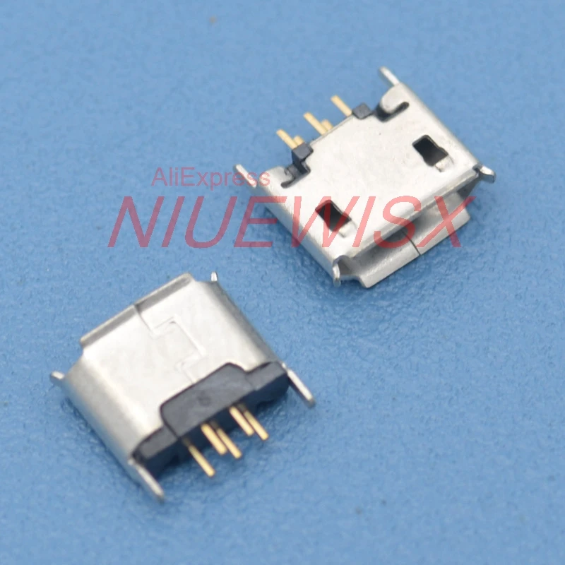 100 шт. вертикальное MICRO mini USB 5pin гнездо 180 градусов jack 5P прямое подключение разъем
