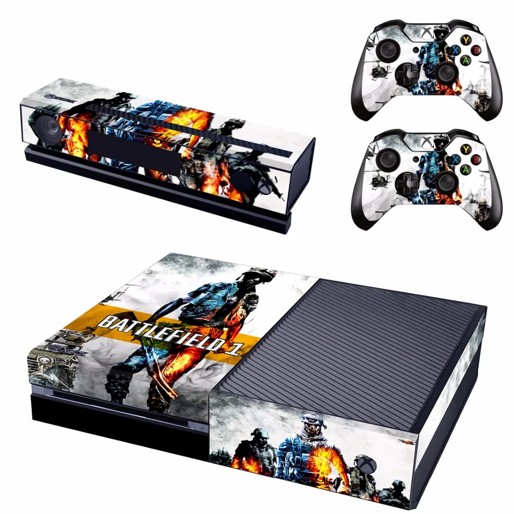 Игра поле боя 1 кожи Стикеры наклейка для Microsoft Xbox One консоли и 2 контроллеры шкуры s