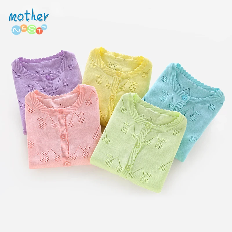 Кардиган для мамы и дочки 2018 Осень-зима Детские вязаные свитера с вишневым узором