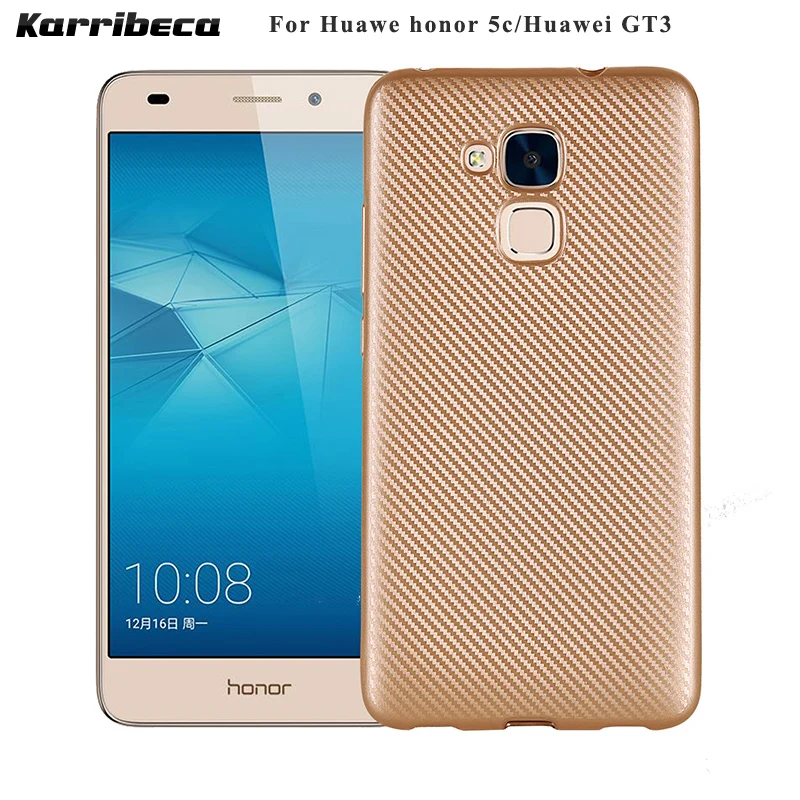 Carbon fiber silicone case Honor 5c funda coque hoesje puzdra soft tpu cover for huawei GT3 kryt tok etui carcasa kilifi |