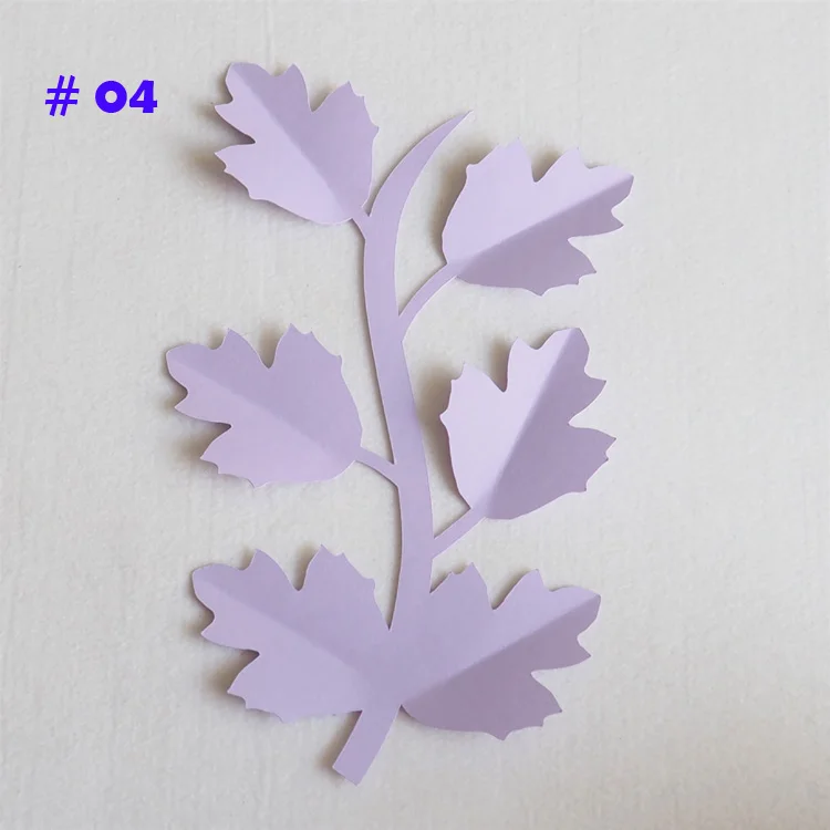 No 4 DIY Искусственные цветы Leave Fleurs Artificielles фон совпадающие листья гигантские бумажные листья Свадебная вечеринка Декор детский душ - Цвет: No 4