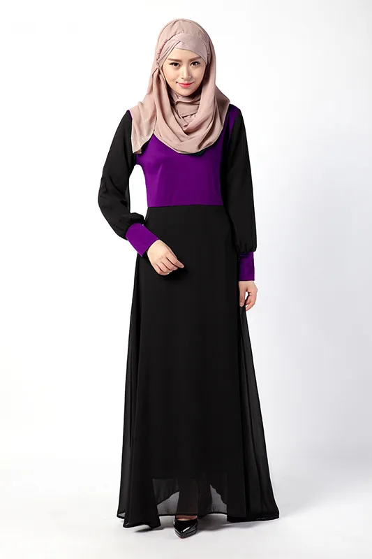 Новое модное мусульманское женское платье abaya Дубай jibabs кафтан с длинным рукавом