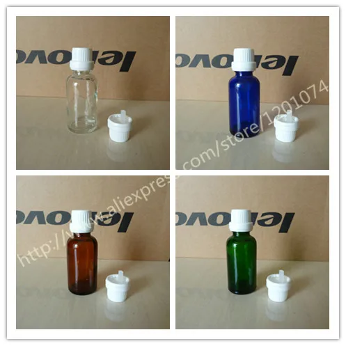 Зеленая/синяя/прозрачная/коричневая стеклянная бутылка для эфирного масла