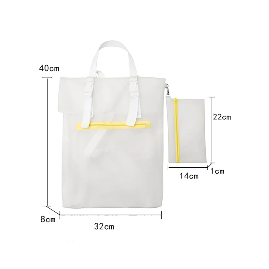 Повседневный прозрачный рюкзак для женщин из прозрачного желеобразного ПВХ