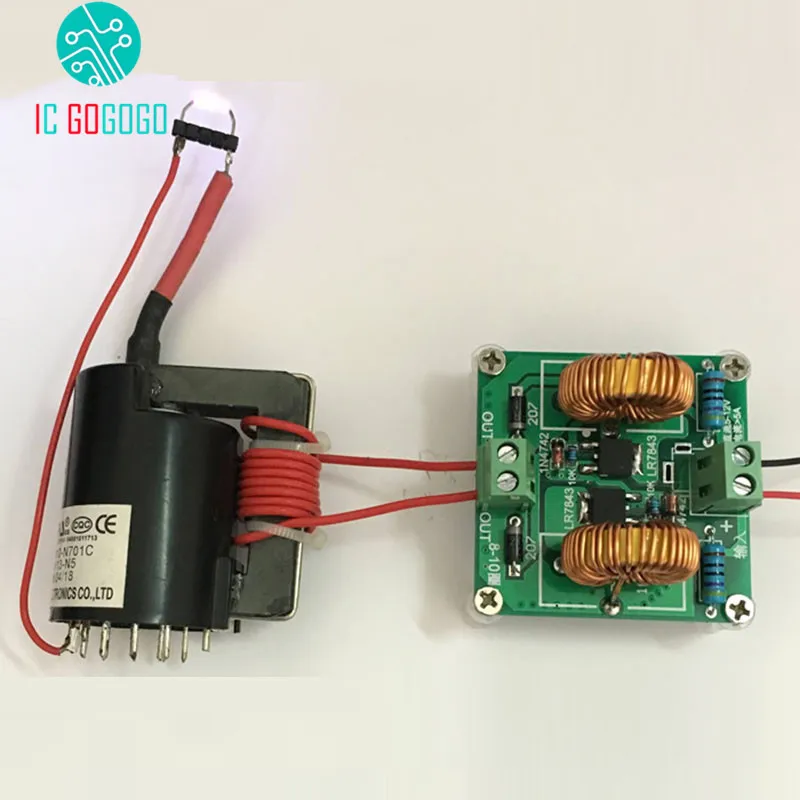 DIY Мини ZVS Tesla Высоковольтная катушка генератора Jacob Ladder высокочастотный датчик