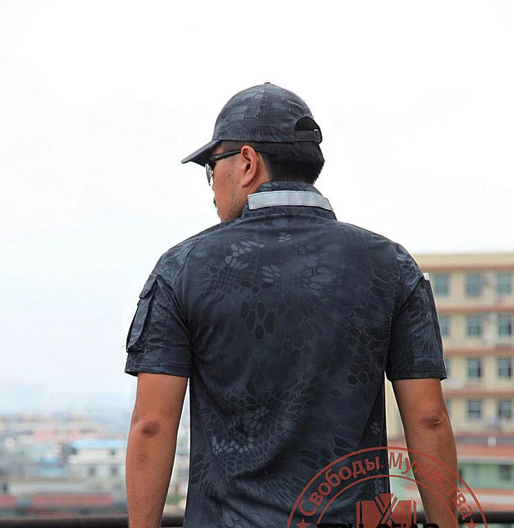 Качественная армейская футболка мужская летняя камуфляжная для улицы охоты