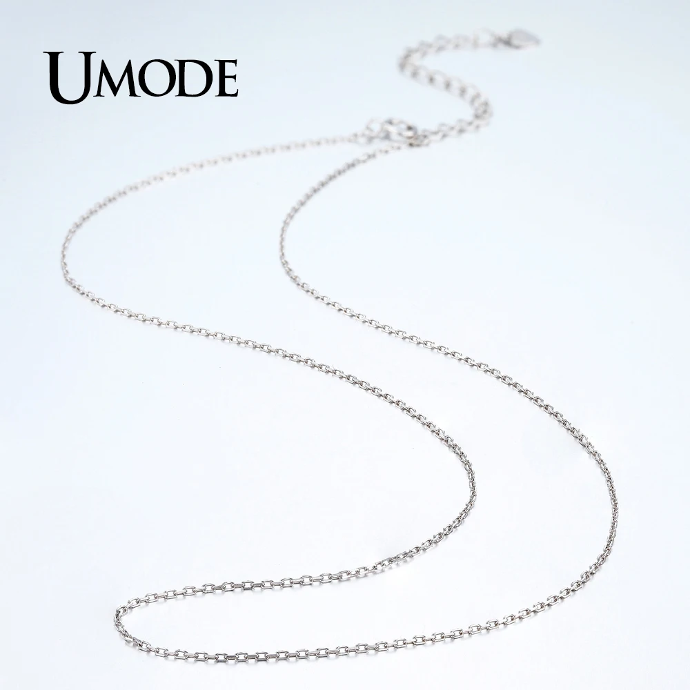 UMODE новые трендовые 925 пробы серебряные ожерелья для женщин модные украшения для свадебной вечеринки Подарки Collares Mujer Bijoux Femme ULN9995