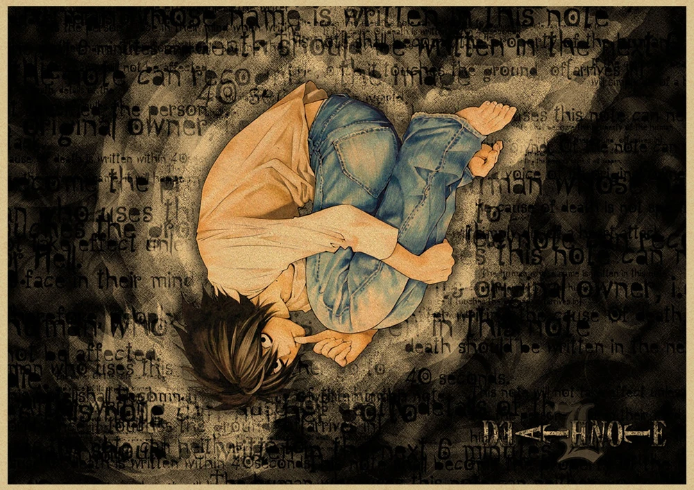 Death Note A стиль японский мультфильм комикс плакат крафт настенная бумажная наклейка Бар Кафе декоративный Paintin