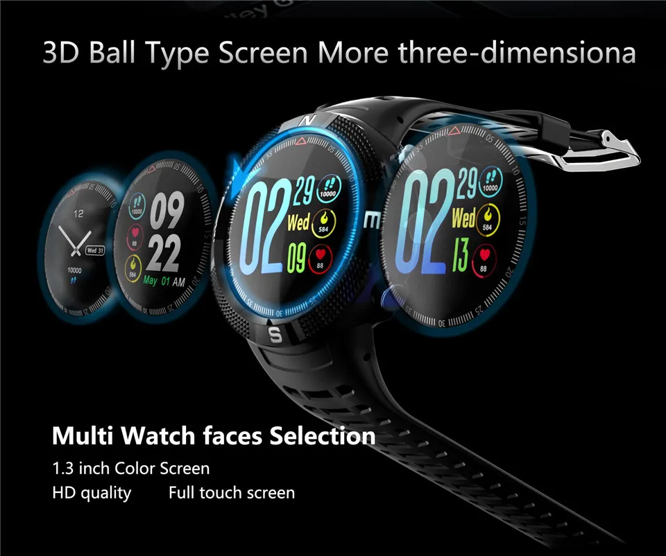 Ravi F18 gps часы сердечного ритма Смарт-часы монитор сна вызов SMS напоминание Smartwatch IP68 водонепроницаемый плавательный бег трекер