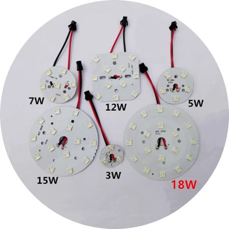 

1Pcs SMD 6565 18W 100mm White Light LED Lighting Board Pannel Source Beads Aluminum Plate Base With SM Female Plug