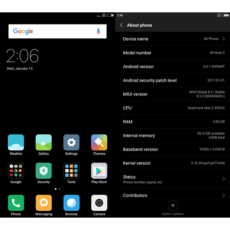 Оригинальный Xiaomi Mi Note 2 4 ГБ оперативная память 64 Встроенная мобильный телефон