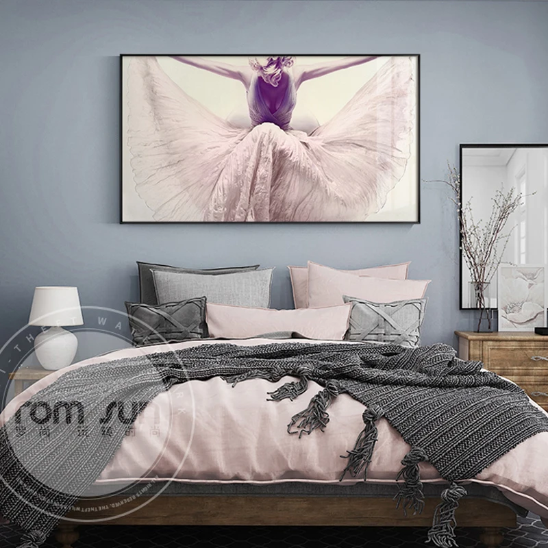 Девичьи элегантный балетный постер с танцовщицей и женская обувь из парусины