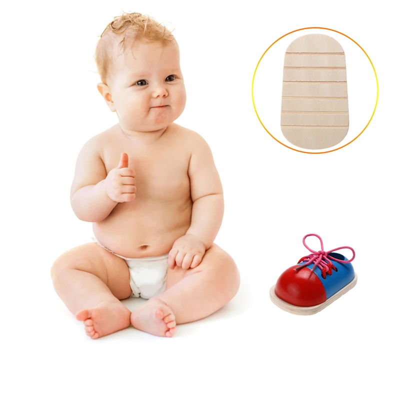 1 шт. детские часы из ЭВА Обучающие модные туфли Монтессори для малышей