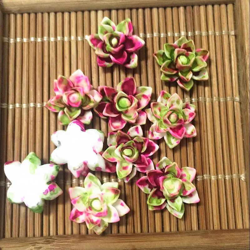 

50pcs Resin lotus flowers flatback Appliques For phone wedding crafts LH-9