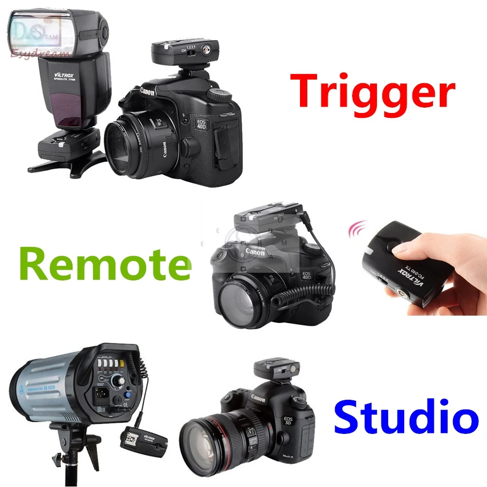 3 в 1 беспроводной пульт дистанционного управления + Speedlite/студийный триггер вспышки для Canon EOS 760D/750D/650D/600D/550D/70D/60D/100D/1000D/1100D