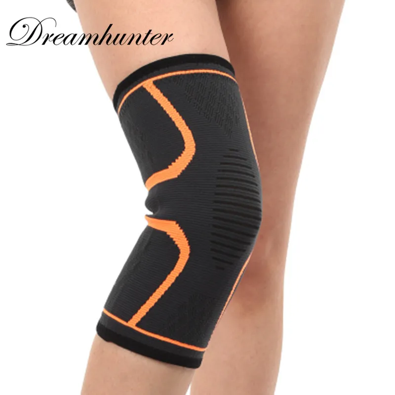 

1 Pair Fitness Running Cycling Braces Kneepads 3D weaving Elastic Nylon Knee Support Sport Safety Compression Knee Pad Sleeve