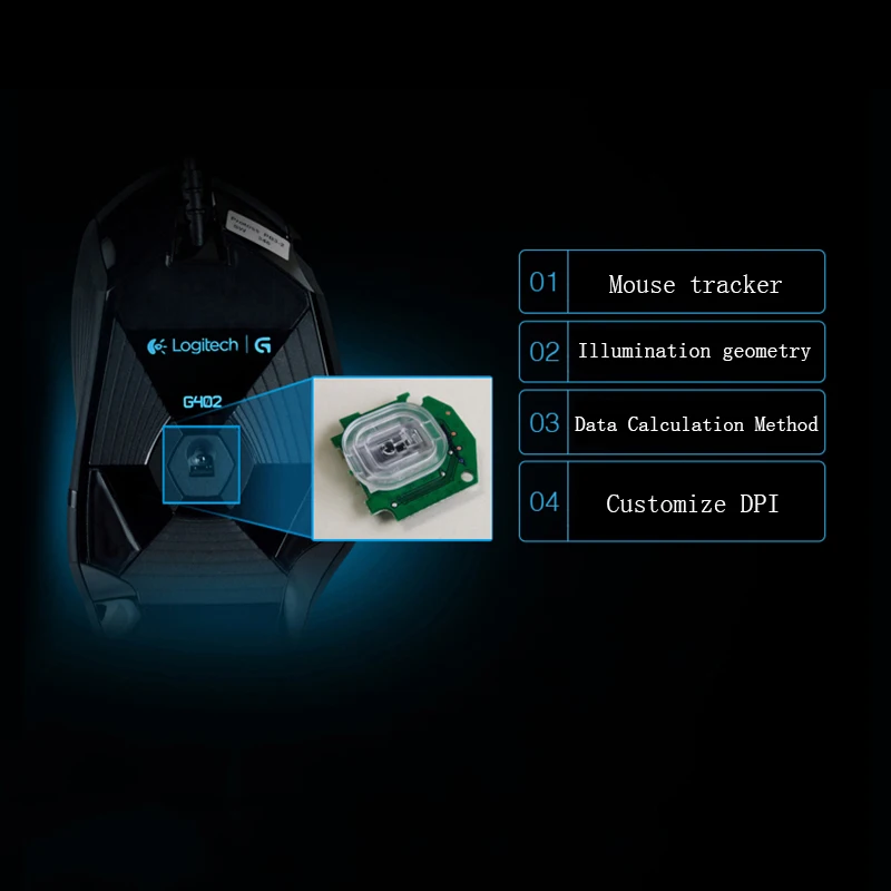 Мышь logitech G402 Hyperion Fury с оптической 4000 dpi, высокоскоростная игровая мышь для ПК, ноутбука, поддержка официальной проверки