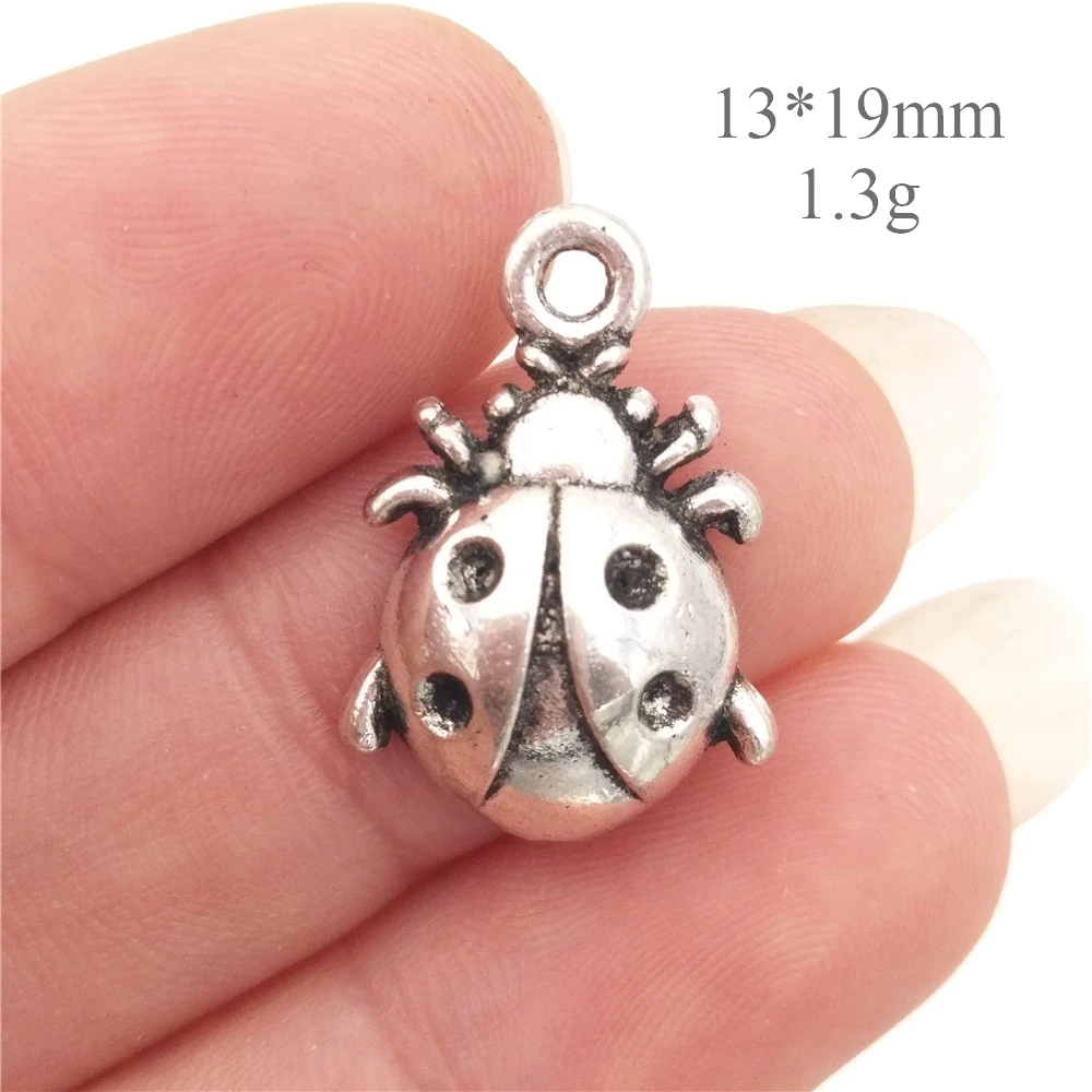 Набор из 30 очаровательных подвесок в форме божьей коровки цинкового сплава с